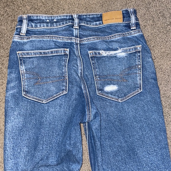 american eagle ripped mom straight jeans size 00 regular - Picture 9 of 10